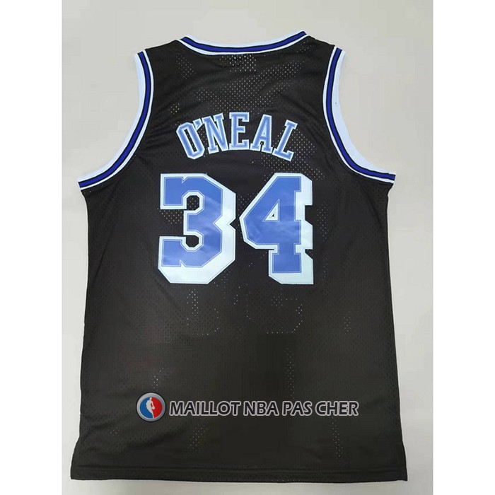 Maillot Los Angeles Lakers Shaquille O'neal NO 34 Mitchell & Ness 1996-97 Bleu Noir